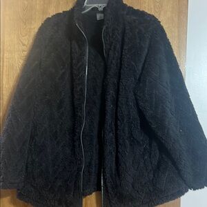 Black Faux Fur Women's Jacket